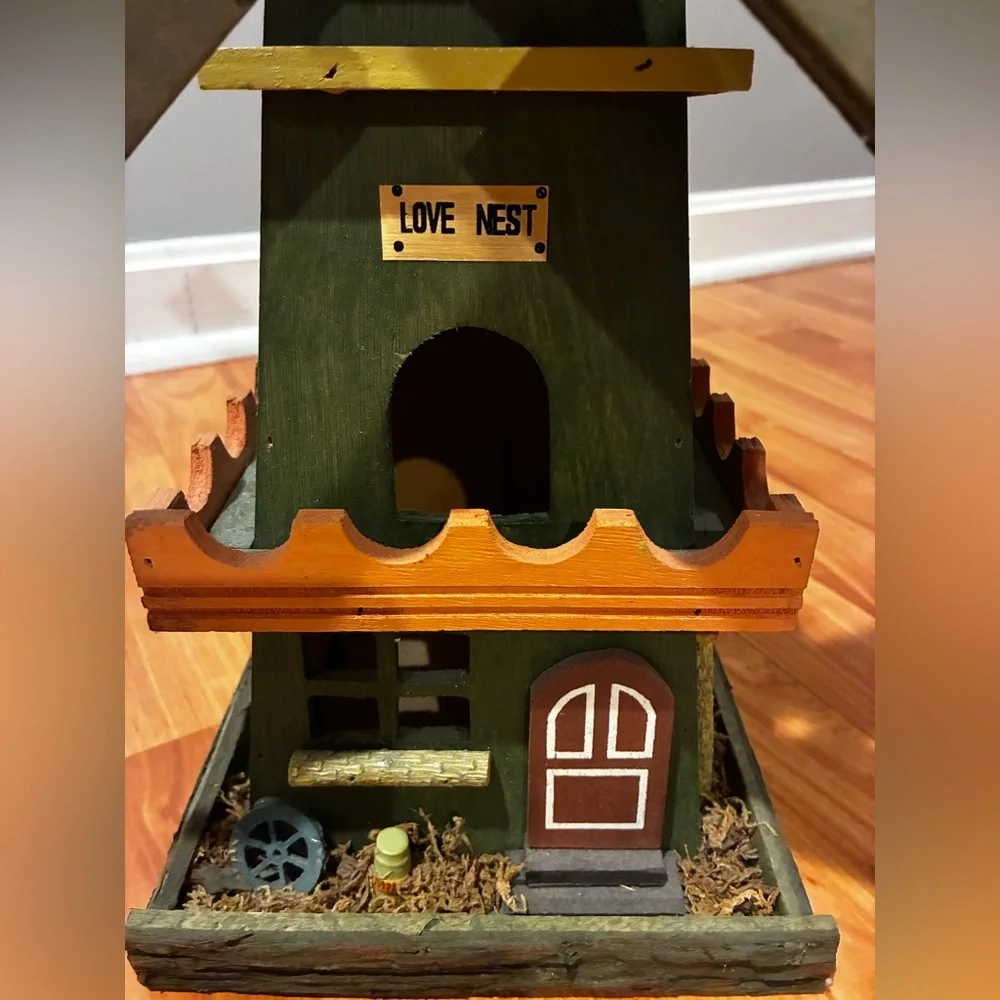 Rustic Wooden Windmill Birdhouse - Picture 2 of 8